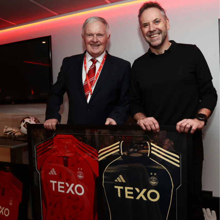 Prof Craig Ritchie with Joe Harper, former AFC player